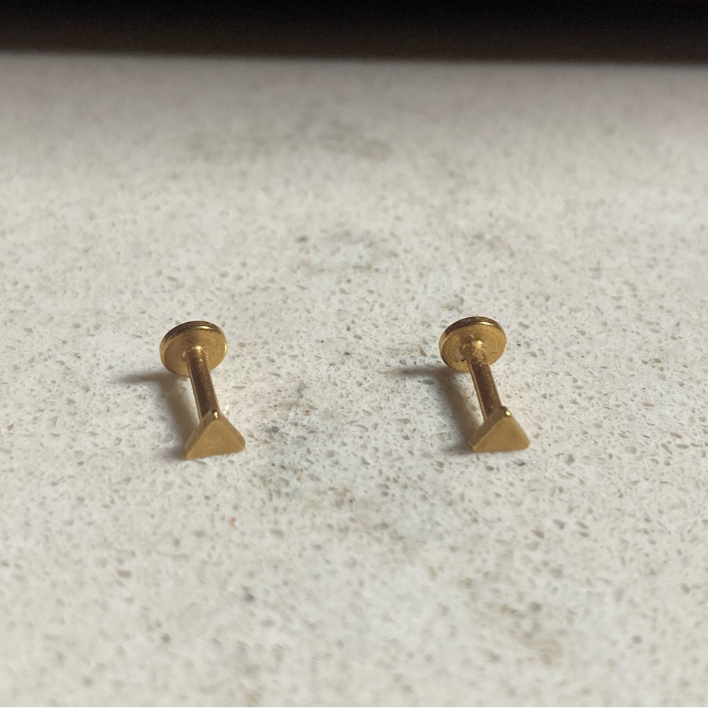 Gold Filled Triangle Studs